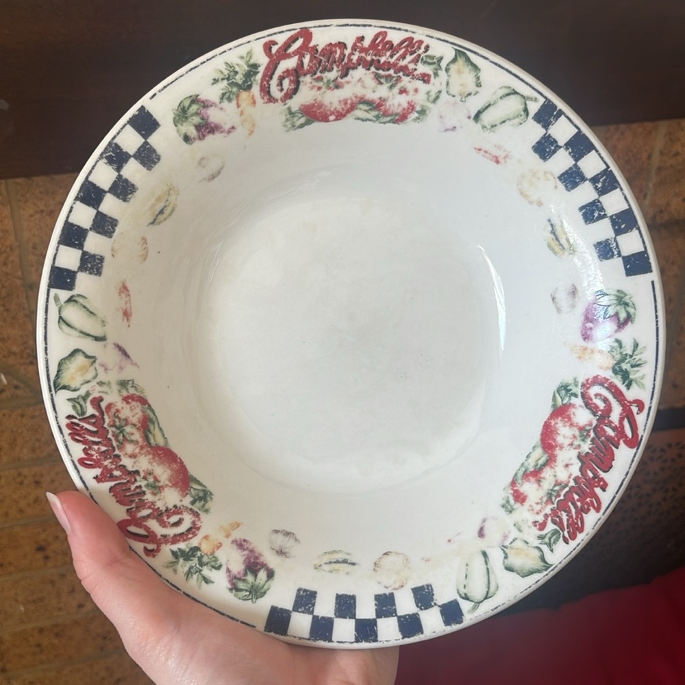1997 vintage Campbell's Soup Bowl with Colorful Design